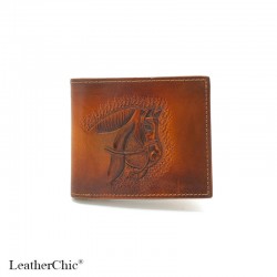 Hand Carved Men's Wallet WS 007 Horse 